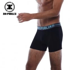 Boxer Coton NO PUBLIK New Basic Noir/Bleu Homme