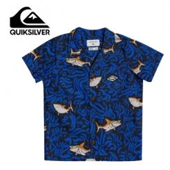 Chemise QUIKSILVER Sharky Troubles Bleu Junior
