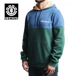 Sweat à Capuche ELEMENT Vivid Po Fleece Bleu / Vert Homme