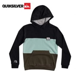Sweat à Capuche QUIKSILVER Tropical Blocks Anthracite Junior