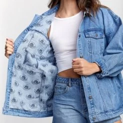 MAGASIN DE VÊTEMENTS DE MODE -MAGASIN DE VÊTEMENTS DE MODE veste rvca lounger denim bleu jean femme 1